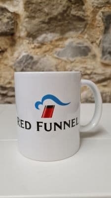 Red Funnel Ferries logo mug cup ferry