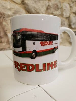 Redline Volvo Bus Coach Logo Cup Mug Red Line Travel Holidays buses