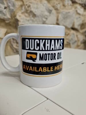 Retro Duckhams Motor Oils Cup Mug  Racing Team Motorsport F1 Mechanic