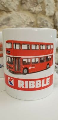 Ribble Bus Motor Services Cup Mug Leyland Olympian Buses Lancashire Cumbria