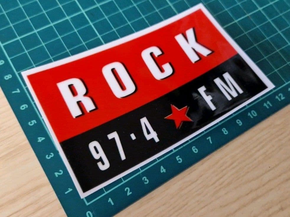 Rock FM Red Rose Radio 90s STICKER Decal for any surface laptop studio ...