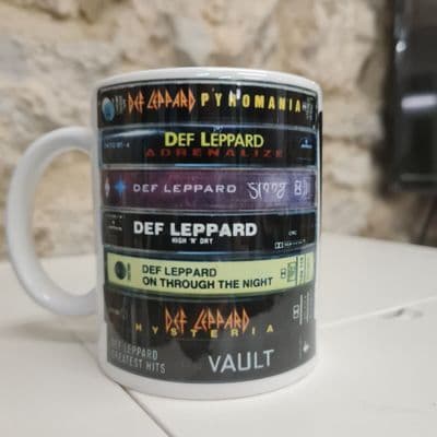 Rock Tapes Def Leppard Cassette Tape collection unofficial Cup Mug Sheffield UK