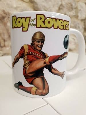 Roy of the Rovers 1991 Cup Mug featuring Roy Race Melchester Rovers Panini