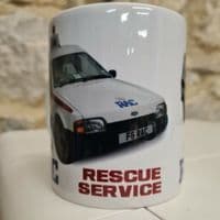 Royal Automobile Ford Escort van mug cup retro vintage nostalgia 1980s logo R AC