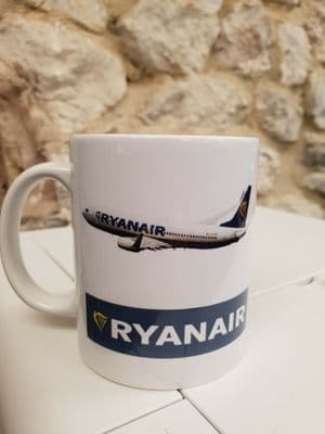 Ryanair Plane Cup Mug perfect gift Aviation spotter enthusiast Ryan Air