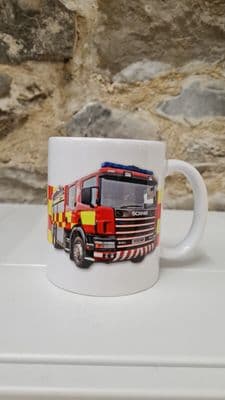 Scania Fire Appliance Cup Mug Engine