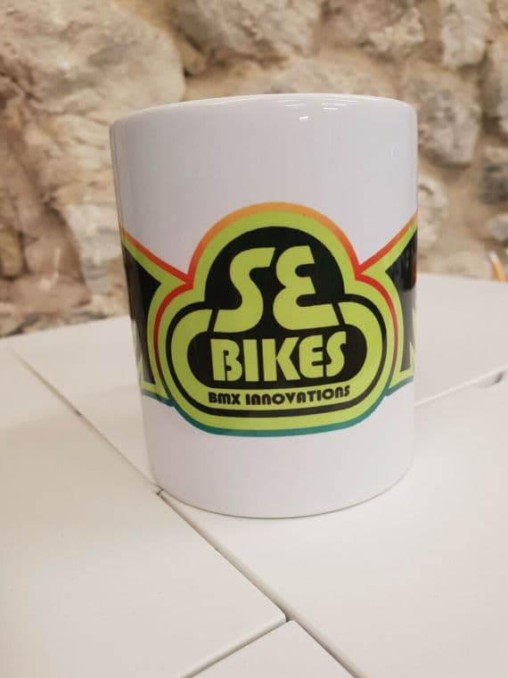 SE Bikes BMX logo cup mug Skyway Raleigh Burner Mongoose GT Bikes Haro Hutch