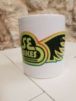 SE Bikes BMX logo cup mug Skyway Raleigh Burner Mongoose GT Bikes Haro Hutch