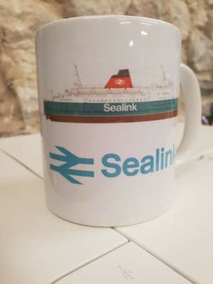 Sealink Cup Hengist Horsa Ferry Mug Sea Link BR British Rail