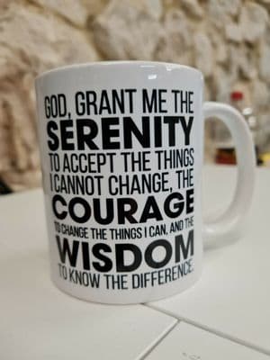 Serenity Prayer mug cup God accept the things I cannot change