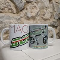 Set of 2 Raleigh Mag Burner BMX cup mug Skyway Mongoose GT Bikes Haro Hutch Team