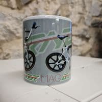 Set of 2 Raleigh Mag Burner BMX cup mug Skyway Mongoose GT Bikes Haro Hutch Team