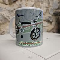 Set of 2 Raleigh Mag Burner BMX cup mug Skyway Mongoose GT Bikes Haro Hutch Team