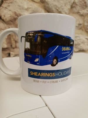 Shearings Holidays Mercedes Benz Tourismo Coach Cup Mug in new livery bus