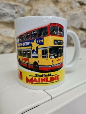 Sheffield Mainline SYT Bus Cup Mug 1980s livery