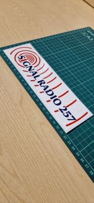 Signal Radio 257 1980s STICKER Decal for car, laptop, any surface Stoke On Trent