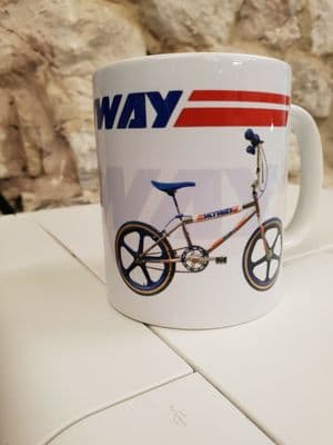 Skyway TA BMX 1983 cup mug Sky Way Raleigh Burner Mongoose Supergoose old school