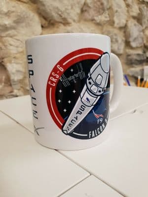 Spacex Falcon 9 Space X Cup Mug Nasa Elon Musk rocket astronaut F9 Tesla
