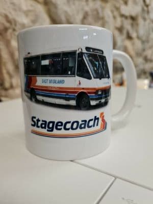 Stagecoach East Midlands Bus Cup Mug MCW Metrorider 1990s buses driver