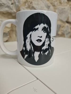 Stevie Nicks retro style Cup Mug Fleetwood Mac Dreams The Chain Stephanie Lynn