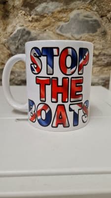Stop The Boats mug cup