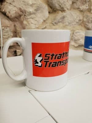 Strathclyde Transport Bus Cup Mug featuring 1980s and 90s logo Glasgow buses