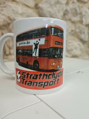 Strathclyde Transport Buses Cup Mug featuring Atlantean bus 1980s 90s