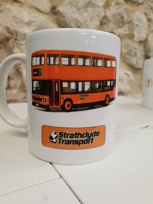 Strathclyde Transport Buses Cup Mug featuring Leyland Olympian Glasgow Scotland
