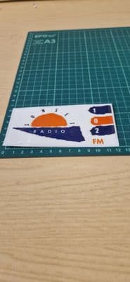 Sunset 102 FM Radio STICKER Decal for car, laptop, any surface ILR Manchester