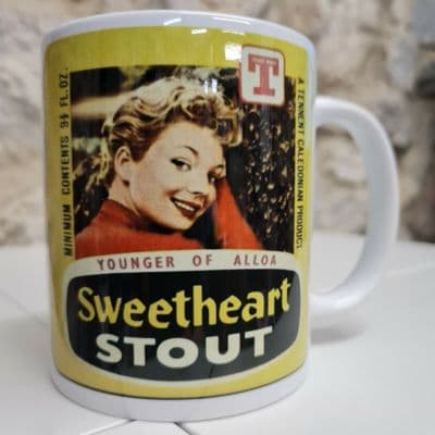 Sweetheart Stout Youngers Alloa Cup Mug nostalgic gift Glamour can tin Tennents