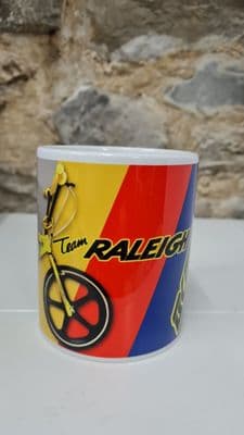 Team Raleigh Burner BMX 1980s era style Cup Mug Aero Banana