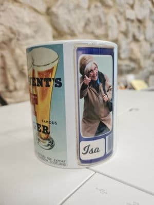 Tennents Lager Lovelies Isa Cup Mug parody funny gift can tin Still Game