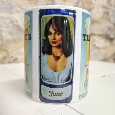 Tennents Lager Lovelies June Cup Mug nostalgic gift Glamour can tin Tennants