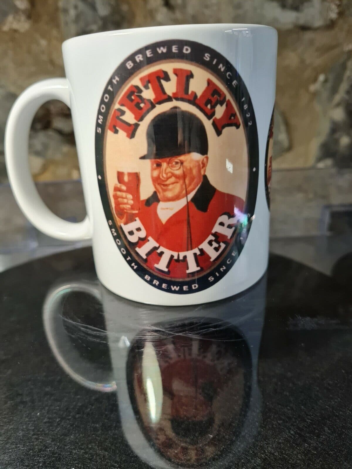 Tetley Bitter mug cup retro vintage Huntsman design beer mat Yorkshire