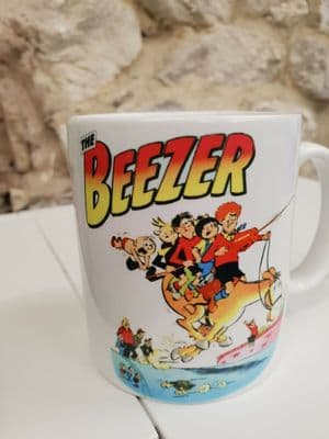 The Beezer comic Cup Mug featuring Ginger Badd Lads Pop Dick Harry Numskulls