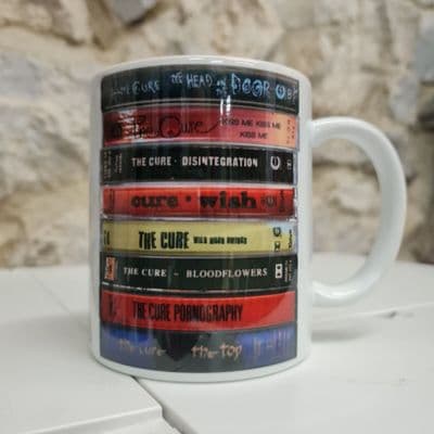 The Cure Cassette Tape Cup Mug Robert Smith Album Collection for fans