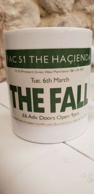 The FALL Cup Hacienda Concert Flyer Mug Mark E Smith Fac 51 Manchester