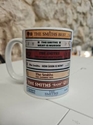 The Smiths cassettes tapes mug cup Morrissey Johnny Marr Andy Rourke Manchester