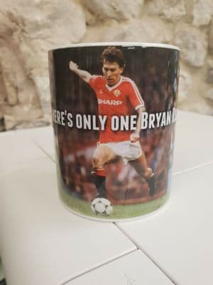 There's only one Bryan Robson Cup Mug 1985 Robbo Captain Football Marvel England
