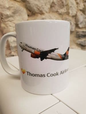 Thomas Cook Airlines A320 plane and  Logo Cup Mug Airline Holiday Company
