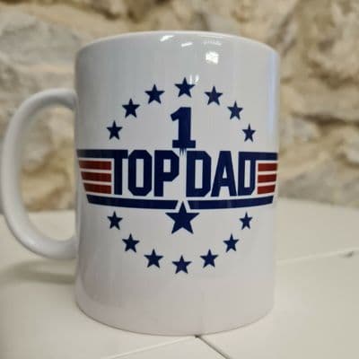 Top Dad Cup Mug cool Fathers day gift Super Dad birthday present Daddy Topdad