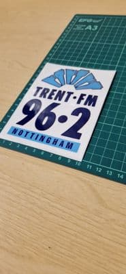 Trent FM Radio 1980s STICKER Decal for car, laptop, any surface Nottingham Derby