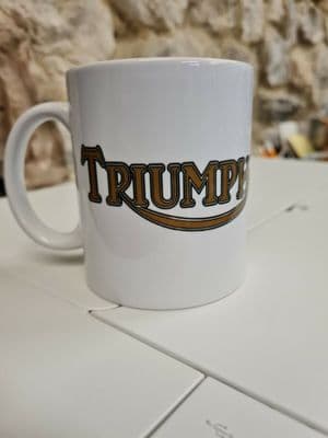 Triumph Motorcycles logo cup mug perfect gift motorbike mechanic
