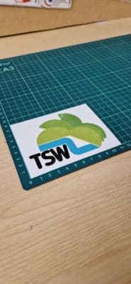 TSW TV 70s 80s STICKER Decal for car, laptop, any surface Nostalgia South West
