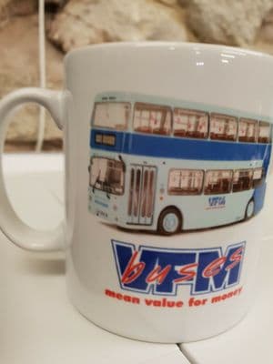 VFM Buses Bus and Logo Cup / Mug North East 1990s