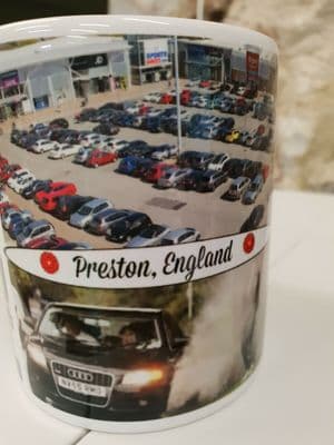 Visit Preston Tourist Postcard Cup Mug Lancashire funny sarcastic gift PNE