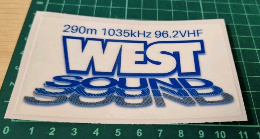 West Sound Radio STICKER Decal for any surface laptop studio camper