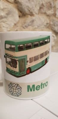 West Yorkshire PTE Metro Bus Cup Mug Scania Metropolitan WYPTE Leeds Halifax