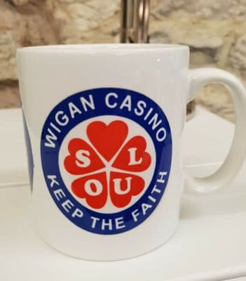 Wigan Casino Patch Northern Soul All-nighter Cup Mug Mecca Twisted Wheel