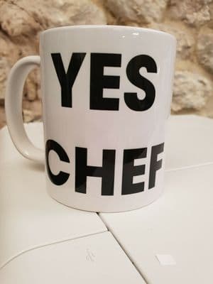 Yes Chef Cup Mug for anybody who works in a kitchen and knows their place